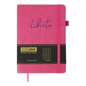 Блокнот діловий А5 LIBRETA 96 аркушів у клітинку штучна шкіра BUROMAX BM.295117 - Фото 8