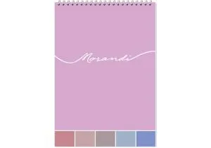 Блокнот Optima Morandi А5 обкл картон спіраль 80 л кліт O27146, Блокноти - фото 1