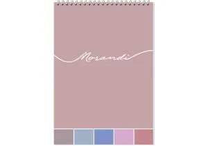 Блокнот Optima Morandi А5 обкл картон спіраль 80 л кліт O27146, Блокноти - фото 3