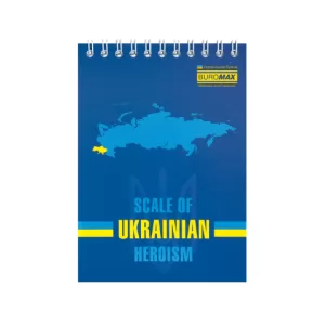 Блокнот на пружині зверху А6 BUROMAX PATRIOT NATIONAL BM.24645115 48 аркушів у клітку картонна обкладинка - Фото 3