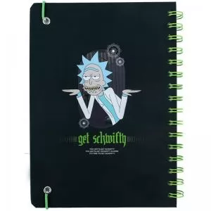 Блокнот А5 на спіралі Kite Rick and Morty RM24-190 80 аркушів у клітку - Фото 2