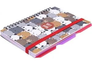 Блокнот Panda OPTIMA B6 пластиковая обкл с разделителями 100 л клетка O20358-12, Блокноты - фото 1