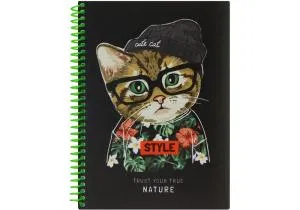 Блокнот OPTIMA Pattern 28 А5 пластиковая обложка спираль 80 листов ячейка O20832-28, Блокноты - фото 3