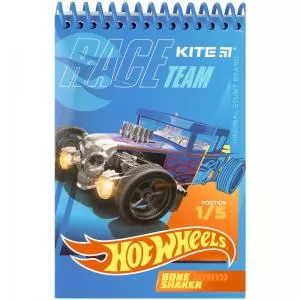 Блокнот Kite Hot Wheels на пластиковой спирали 48 листов А6 HW21-196