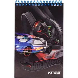 Блокнот пластиковый А6 48 листов нелинованный Hot Wheels Kite HW19-196