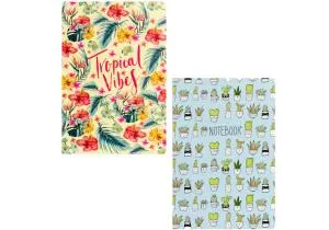 Блокнот Tropical Vibes OPTIMA A5 термобиндер 80 л клетка O20371-03, Блокноты