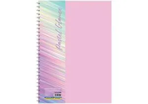 Блокнот ECONOMIX В5 пластикова обкладинка фактура глянець бічна спіраль 60 л клітинка асорті пастел E20314, Блокноти - фото 4