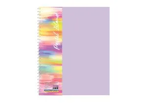 Блокнот ECONOMIX В5 пластикова обкладинка фактура пісок збоку спіраль 60 л клітинка асорті пастель E20315, Блокноти - фото 2