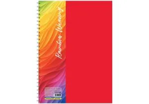 Блокнот ECONOMIX В5 пластикова обкладинка фактура тканина бокова спіраль 60 л клітинка асорті E20312, Блокноти - фото 1