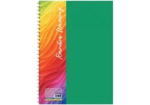 Блокнот ECONOMIX В5 пластикова обкладинка фактура тканина бокова спіраль 60 л клітинка асорті E20312, Блокноти - фото 2