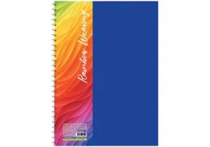 Блокнот ECONOMIX В5 пластикова обкладинка фактура тканина бокова спіраль 60 л клітинка асорті E20312, Блокноти - фото 4