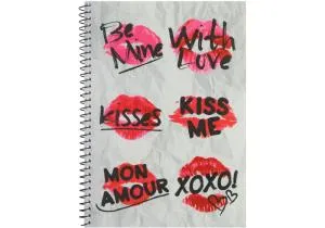 Блокнот ECONOMIX Valentine Better Together А5 150х200 пластиковая обложка спираль 80 л клетка E21951-08, Блокноты - фото 1