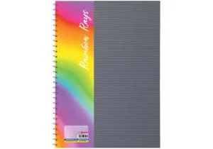 Блокнот Радуга Optima B5 спираль пластиковая обкл 60 л клет ассорти O20346, Блокноты - фото 2