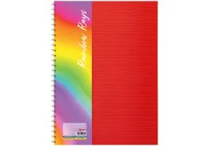 Блокнот Радуга Optima B5 спираль пластиковая обкл 60 л клет ассорти O20346, Блокноты - фото 3