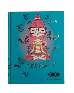 Блокнот ZiBi YOGA, А5, 128 страниц, клетка, твердая обложка, мат. лам. лак, KIDS Line, ZB.12750