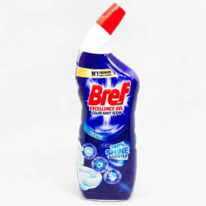 Гель для чистки унитазов Bref Пауэр Экселенс гель Колор Актив + Океан 700мл 0155138, Средства для туалетных комнат