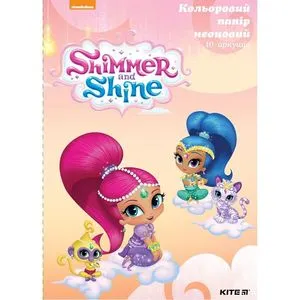 Бумага цветная двусторонняя неоновая A4 10 листов/5 цветов Shimmer Shine Kite SH19-252