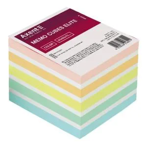 Блок паперу для нотаток непроклеенный Elite Color 90х90х70 мм Axent 8028-А, Блоки паперові