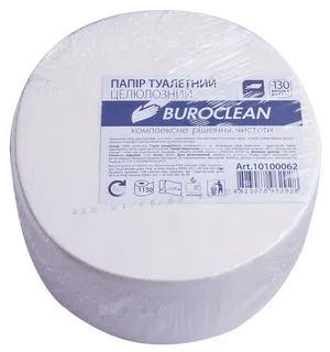 Бумага туалетная Джамбо, 2 слоя, 130 м, целлюлоза, Buroclean, 10100062 - Фото 1