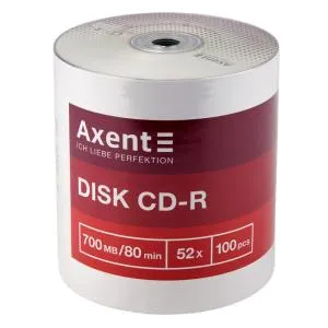CD-R AXENT 700MB/80min 52X bulk-100 8101-A, Компакт диски