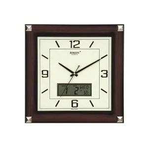 Годинник Rikon 14351 LCD Brown, Настінні годинники