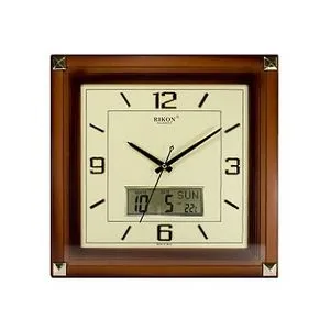 Годинник Rikon 14351 LCD Wood, Настінні годинники