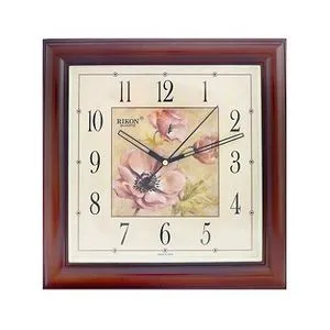 Часы Rikon 9051 PIC Brown Flower-D, Настенные часы