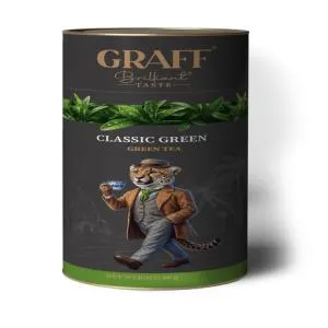 Чай байховый зеленый листовой GRAFF 80 г Green Green Classic Классический зеленый gr.10870, Зелёный