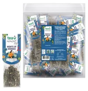Чай бленд черного и зеленого Tea Moments 110г 2.2г 50 кадди - пакет Nights of Wonder tm.05211, Чёрный
