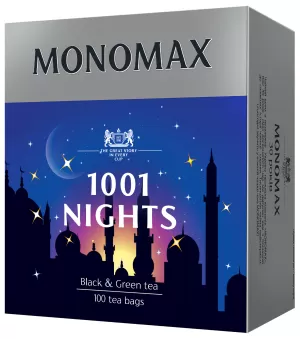 Чай бленд чорного та зеленого МОNОМАХ 1001 NIGHTS 1.5г*100 пакет mn.19967