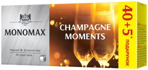 Чай бленд чорного та зеленого МОNОМАХ CHAMPAGNE MOMENT 1.5г*45 пакет mn.78344