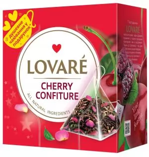 Чай бленд черного и зеленого LOVARE Cherry Confiture 2г х 15шт lv.74582