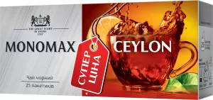 Чай черный МОNОМАХ CEYLON TEA СУПЕР ЦЕНА 1.5г*25 пакет mn.11381