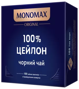 Чай чорний МОNОМАХ 100% CEYLON 2г*100 пакет mn.01854