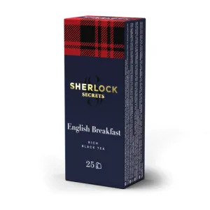Чай чорний Sherlock Secrets 2г 25 пакет English Breakfast shs.01213, Чорний