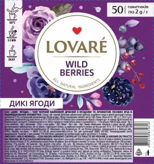 Чай чорний LOVARE Wild berry 2г х 50шт lv.72816