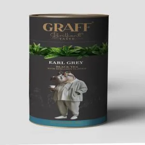 Чай черный байховый GRAFF с ароматом бергамота листовой 80 г тубус Earl Grey Эрлгрей gr.10849, Чёрный