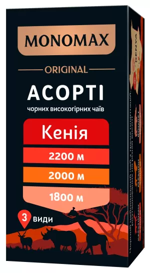 Чай чорний МОNОМАХ Кенія асорті 2г*21 пакет mn.03315