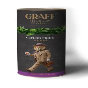 Чай черный GRAFF листовой 80 г тубус Ceylon pride Гордость Цейлона gr.10832, Чёрный