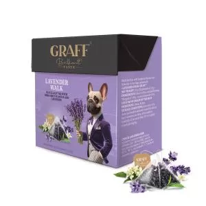 Чай черный с ароматом бергамота и лаванды GRAFF Lavender walk 36г пирамидки gr.11129