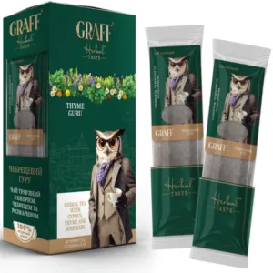 Чай травяной GRAFF 30 г 2г 15 кадди-пакет Thyme Guru Чабрецевый гуру gr.12188, Травяной