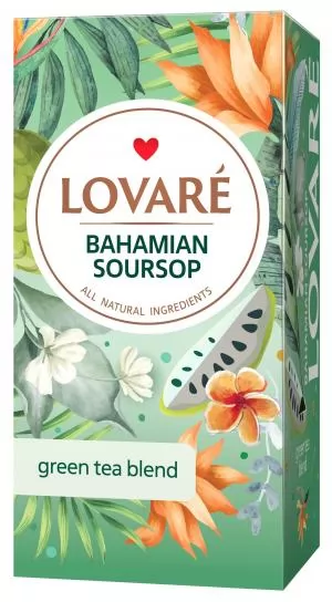 Чай зелений LOVARE Bahamian Soursop 1.5г х 24шт lv.76012