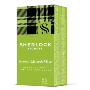 Чай зеленый Sherlock Secrets 1.8г 25 пакет Green Lime & Mint shs.01725, Зелёный