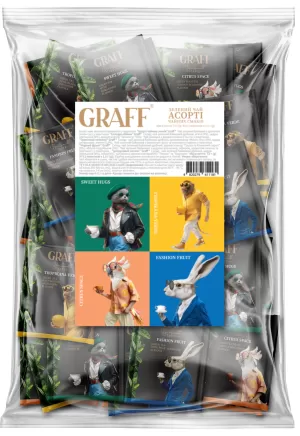 Чай зеленый байховый GRAFF Assorted tea flavors ассорти 72г сашет gr.11181