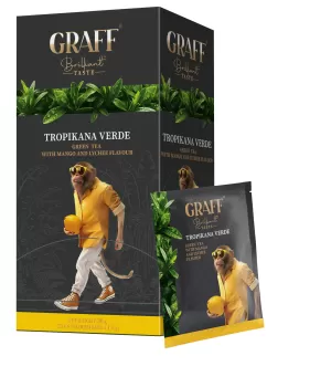 Чай зеленый GRAFF Tropicana verde с ароматом манго и личи 30г сашет gr.10665