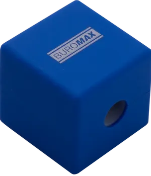 Точилка CUBE, RUBBER TOUCH, пластиковый корпус, контейнер, 1 штука (блистер), BUROMAX BM.4757-1 - Фото 2