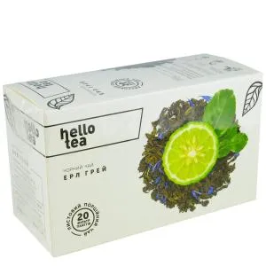 Черный чай Hello Tea Эрл Грей фильтр-пак 20 шт hellotea.0000, Чёрный