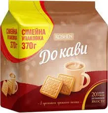 Сахарное печенье Roshen К кофе топленое молоко ККФ 370г 24шт 4823077623790, Печенье