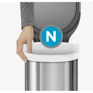 Урна Atma Slim 45л Урна з педаллю сатин FPP мішки N CW2044, Контейнери та урни - фото 2