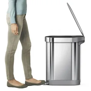 Урна Atma Slim 45л Урна з педаллю сатин FPP мішки N CW2044, Контейнери та урни - фото 3